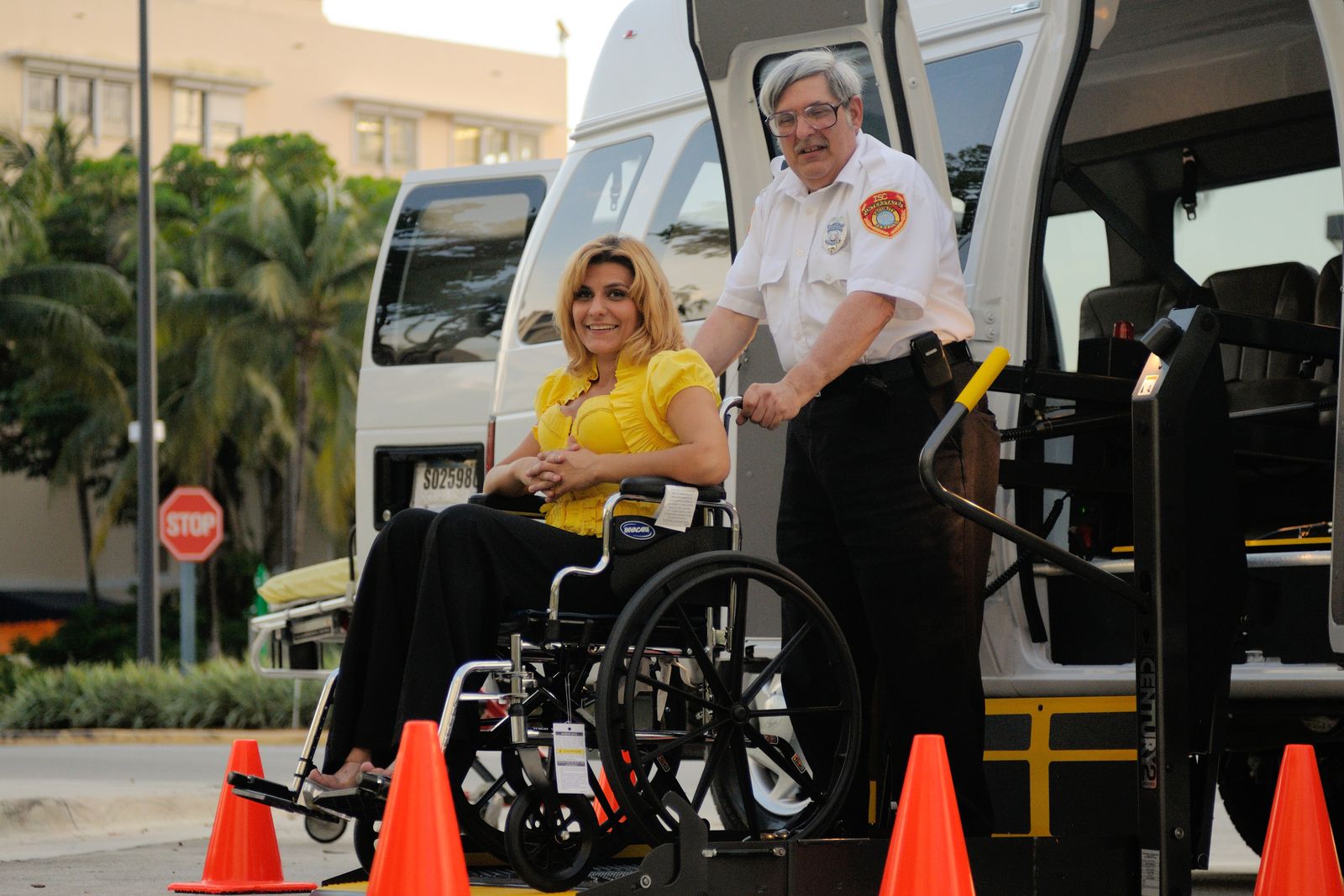 Accessible transport vehicle with wheelchair access